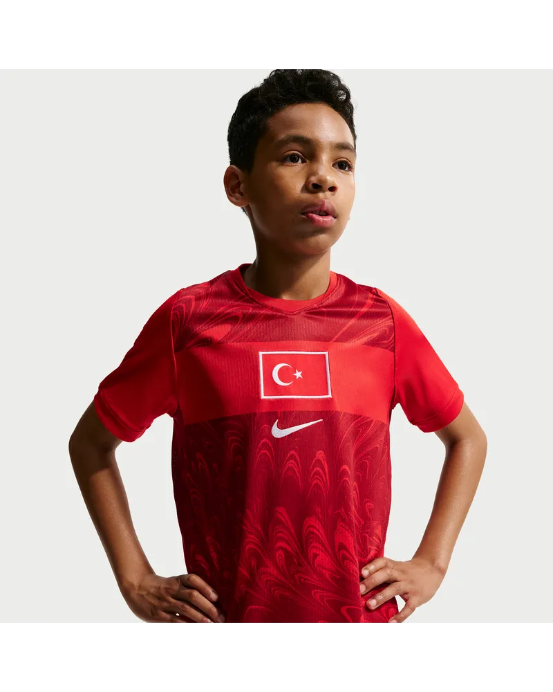 Nike Türkei 2026  Replika-Heimspiel-Fußballtrikot mit Dri-FIT-Technologie (ältere Kinder) - Rot Rot