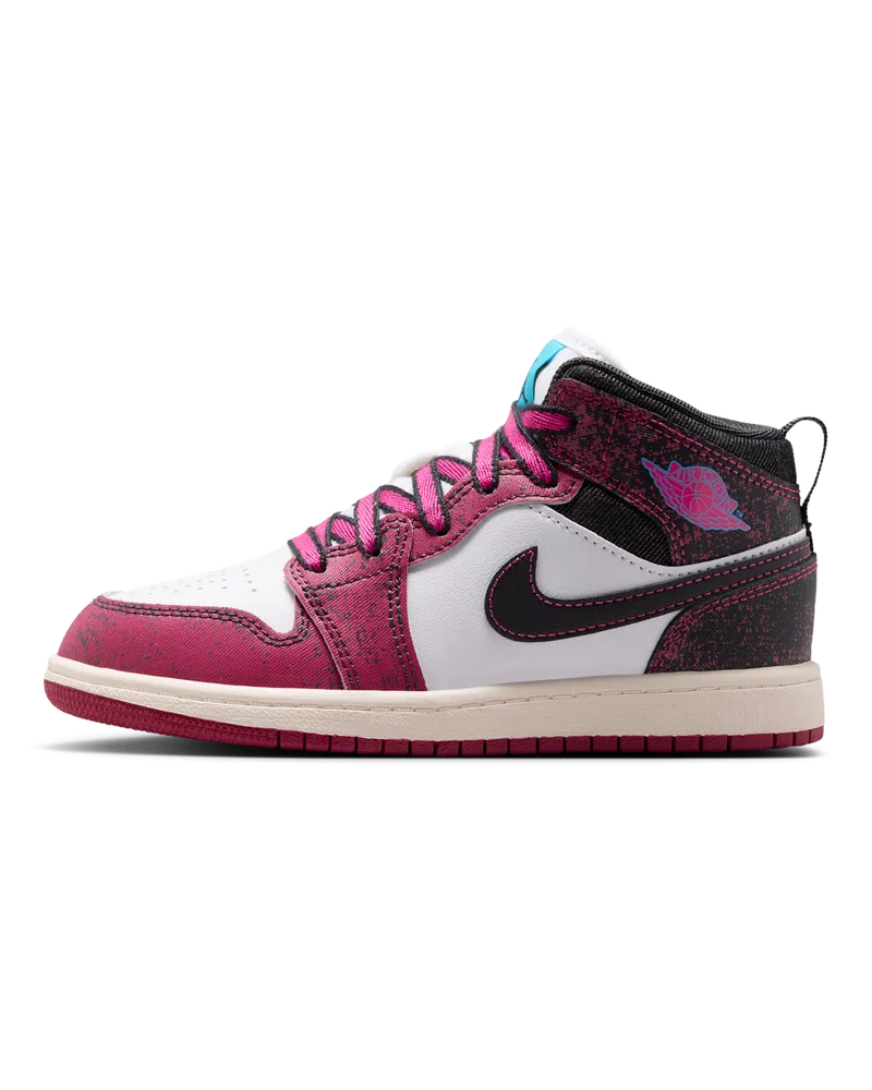 Jordan 1 Mid SE Schuh (jüngere Kinder) - Lila Lila