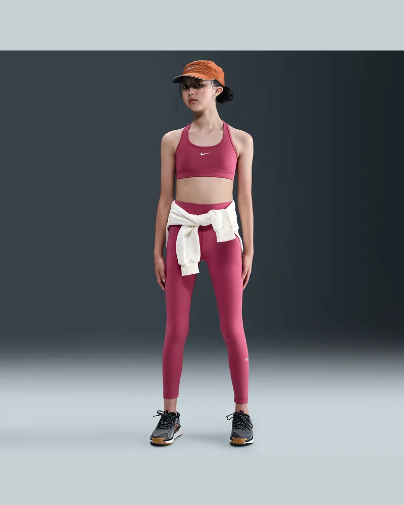 Nike One Dri-FIT-Leggings mit hohem Taillenbund für ältere Kinder (Mädchen) - Lila Lila