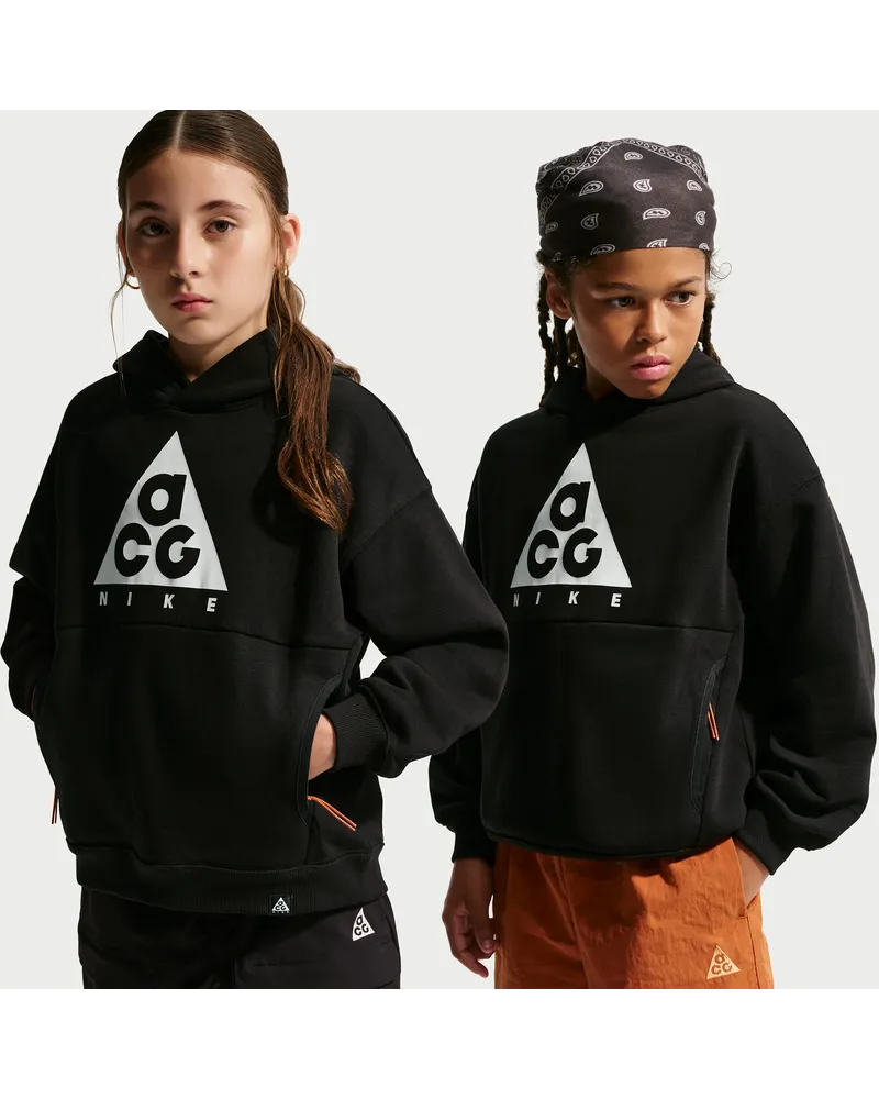 Nike ACG Fleece-Hoodie (ältere Kinder) - Schwarz Schwarz