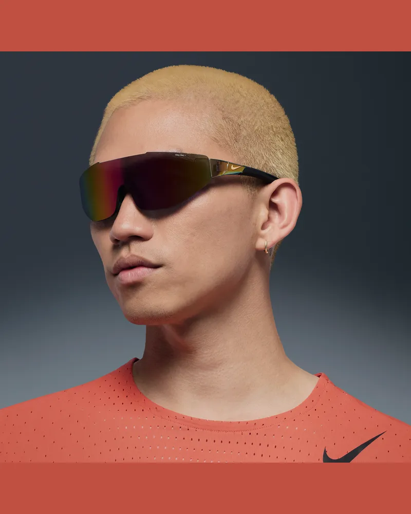 Nike Athena Edge verspiegelte Sonnenbrille - Schwarz Schwarz