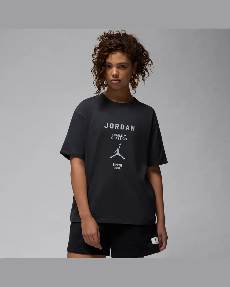 Nike Jordan Girlfriend-T-Shirt für Damen - Schwarz Schwarz