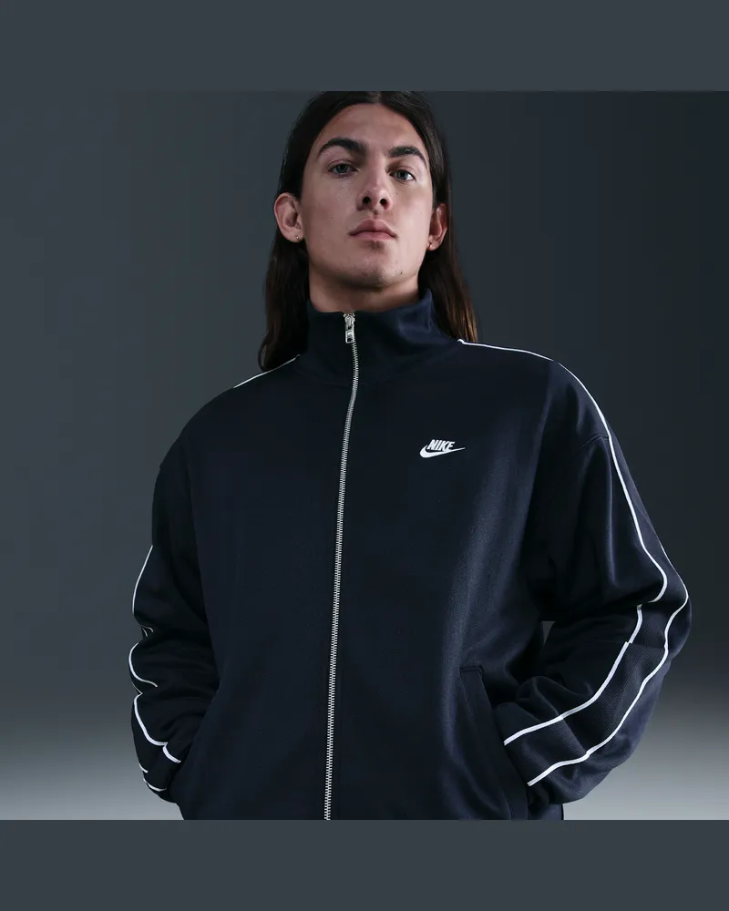 Nike Club Oversize-Track-Jacket aus Strickmaterial (Herren) - Blau Blau