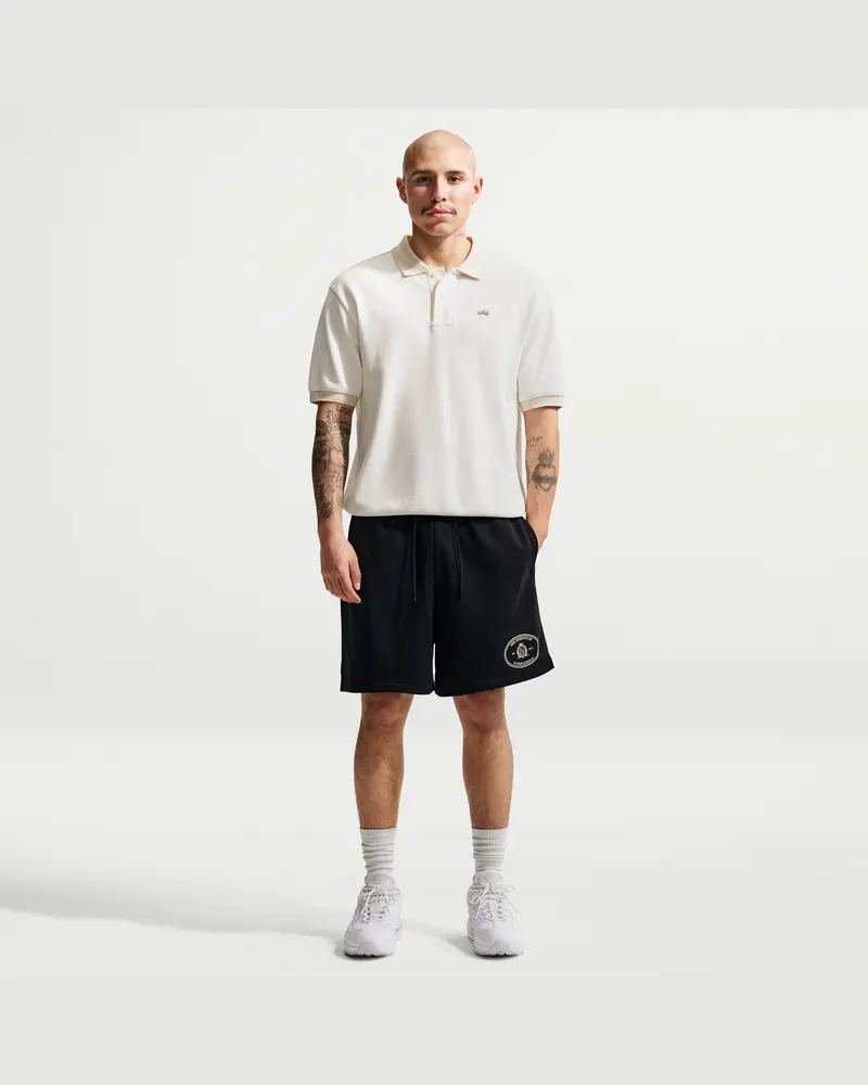 Nike Club Flow-Shorts aus French Terry (Herren) - Schwarz Schwarz