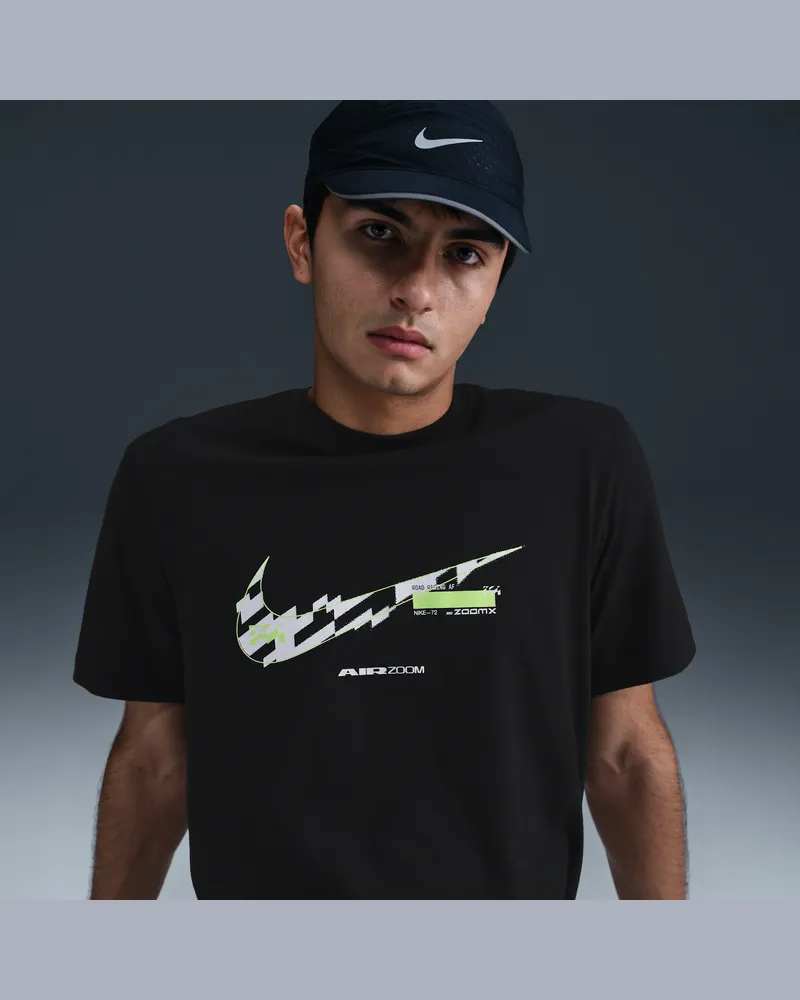 Nike Herren-Lauf-T-Shirt - Schwarz Schwarz