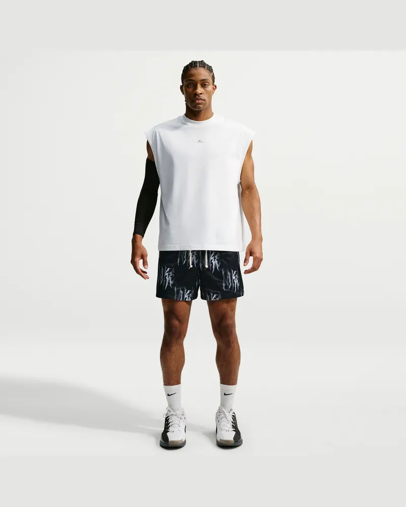 Nike Standard Issue Trainings-Basketballshorts aus Mesh (ca. 13 cm, Herren) - Schwarz Schwarz