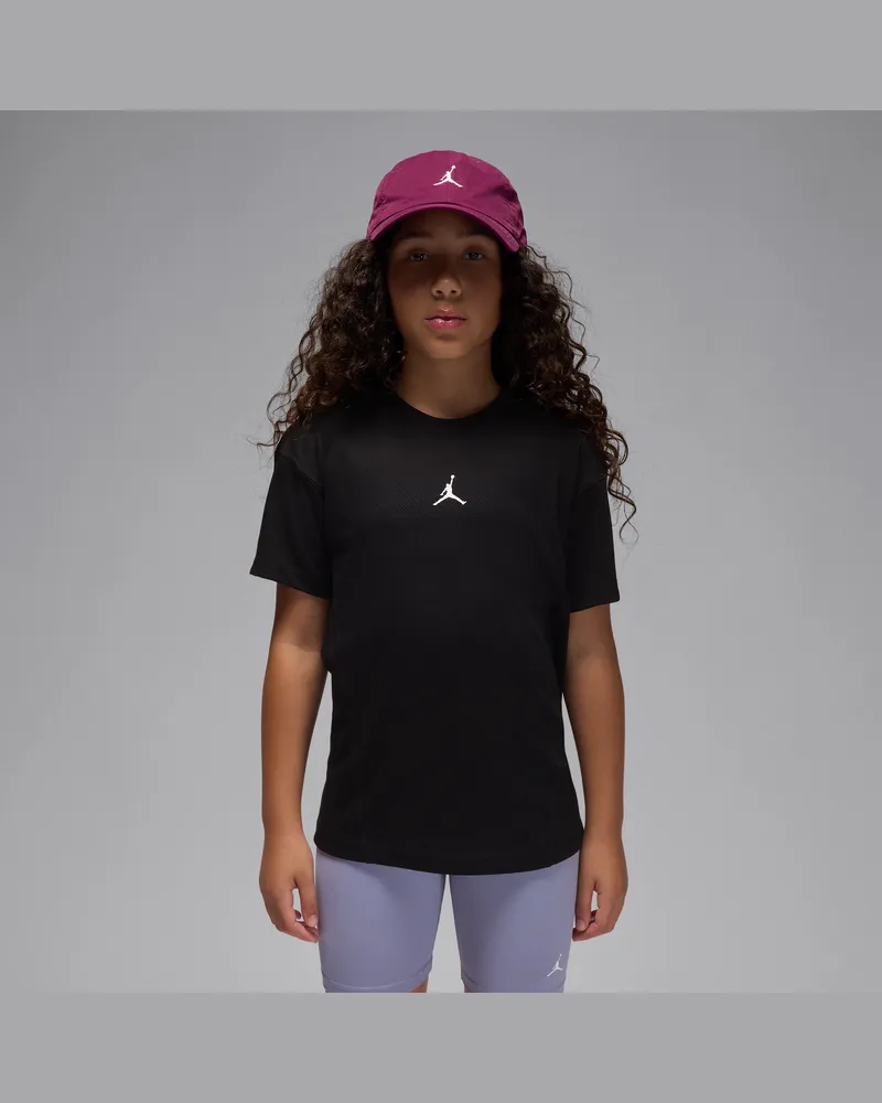 Jordan Sport Dri-FIT Diamond Kurzarm-Oberteil (ältere Kinder) - Schwarz Schwarz