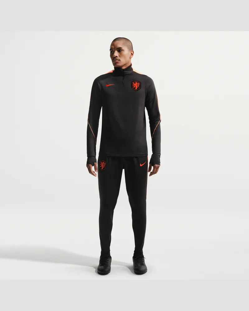 Nike Niederlande Strike  Dri-FIT Strick-Fußballhose für Herren - Schwarz Schwarz