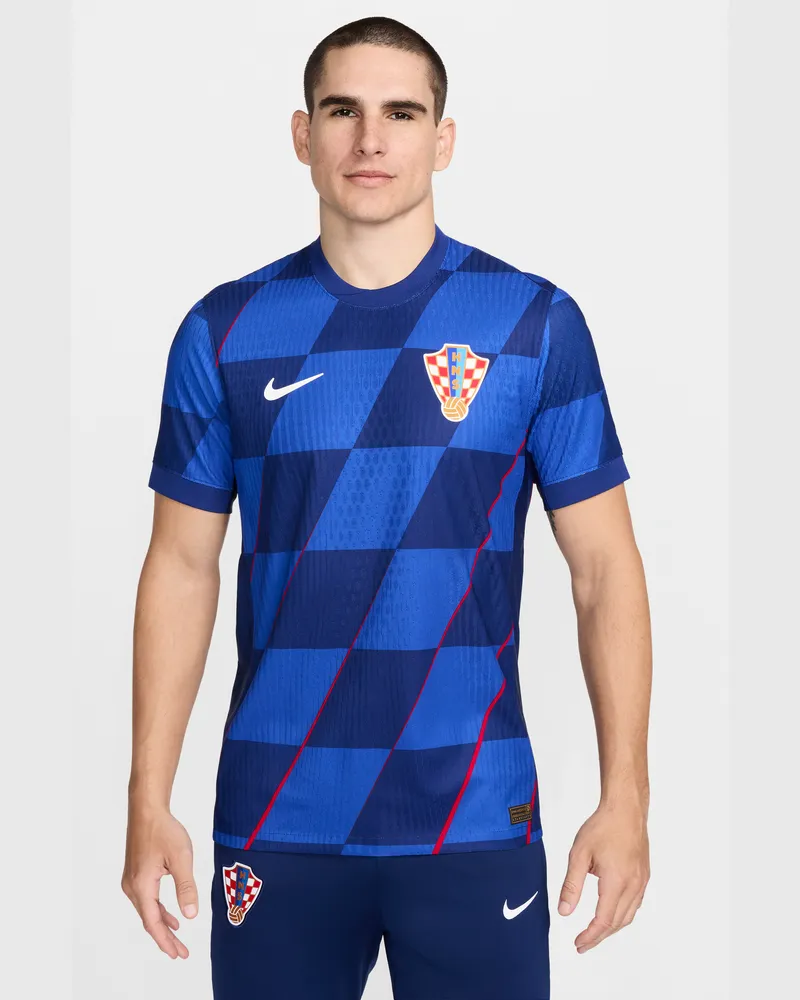Nike Kroatien 2024/25 Match Away  Authentic Dri-FIT ADV Kurzarm-Fußballtrikot für Herren - Blau Blau
