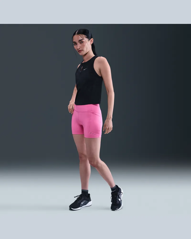 Nike Swift Damen-Laufshorts mit hohem Taillenbund und Taschen (ca. 10 cm) - Pink Pink