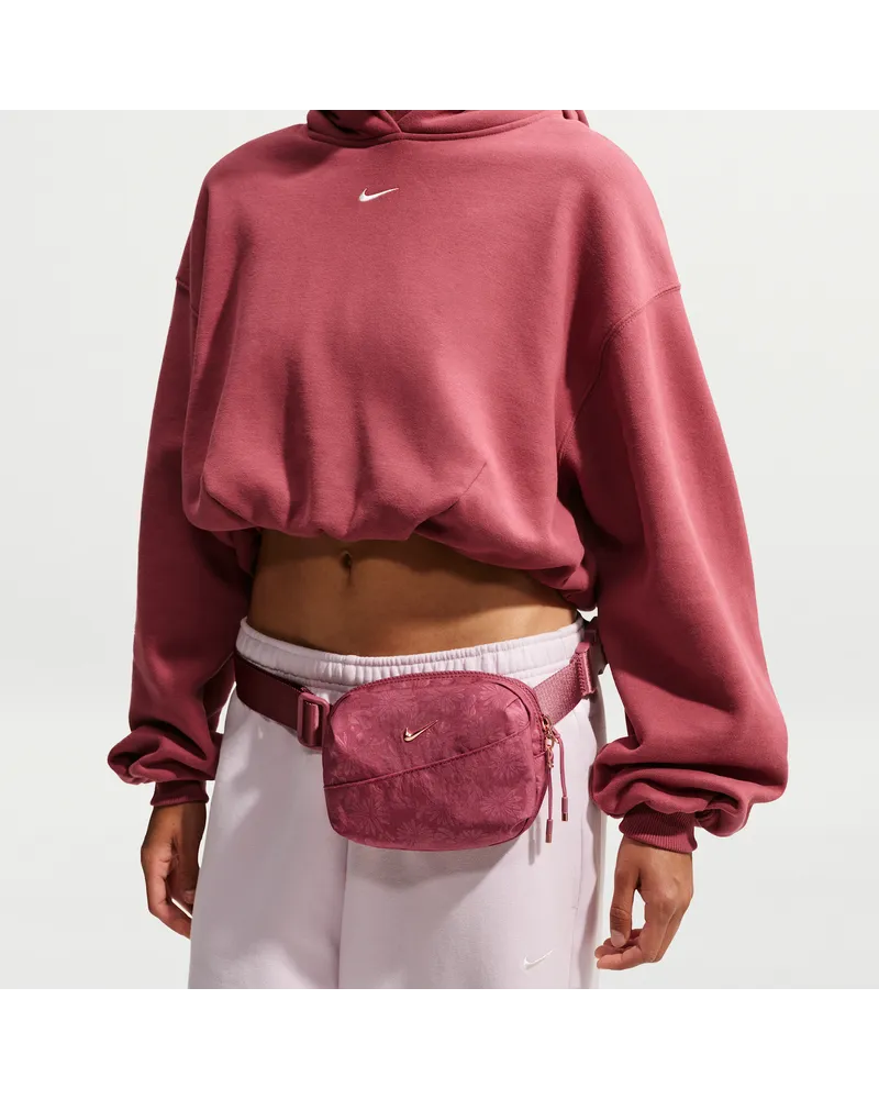 Nike Aura Hüfttasche mit Blumenmuster (2 l) - Rot Rot