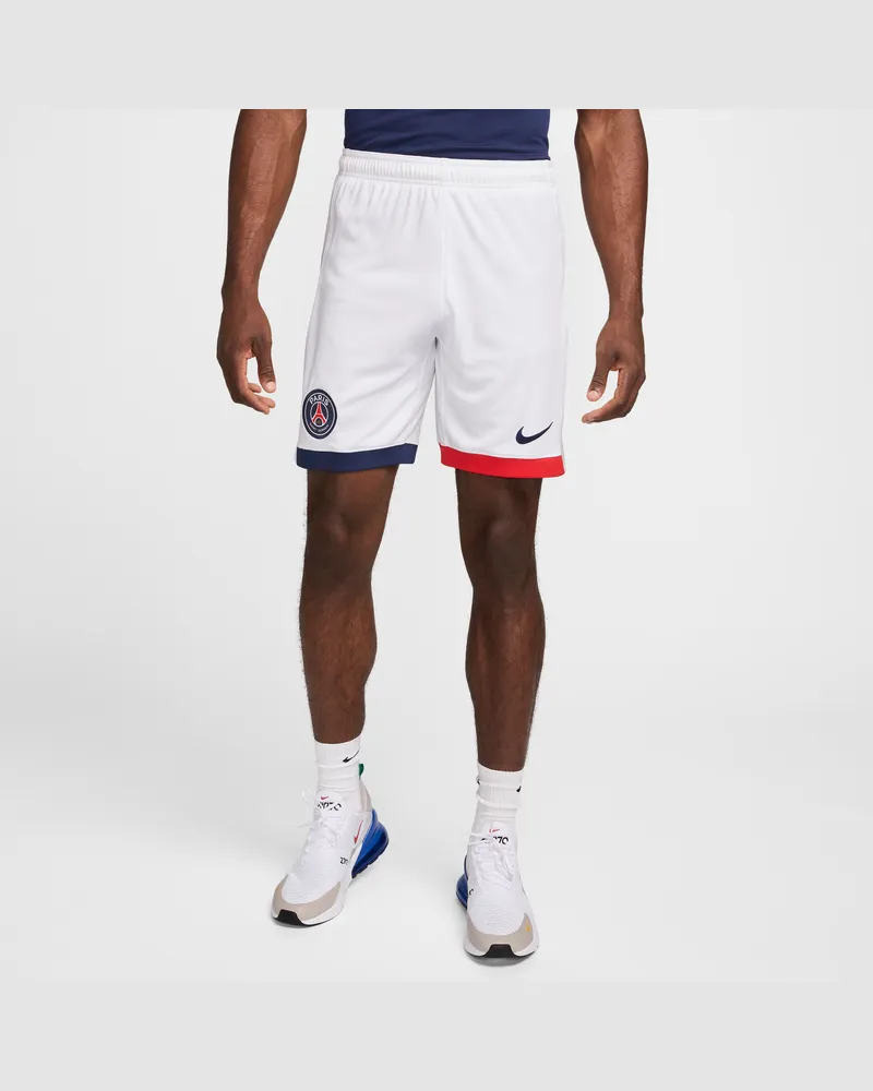 Nike Paris Saint-Germain 2024/25 Stadium Away  Replika-Fußballshorts mit Dri-FIT-Technologie (Herren) - Weiß Weiß