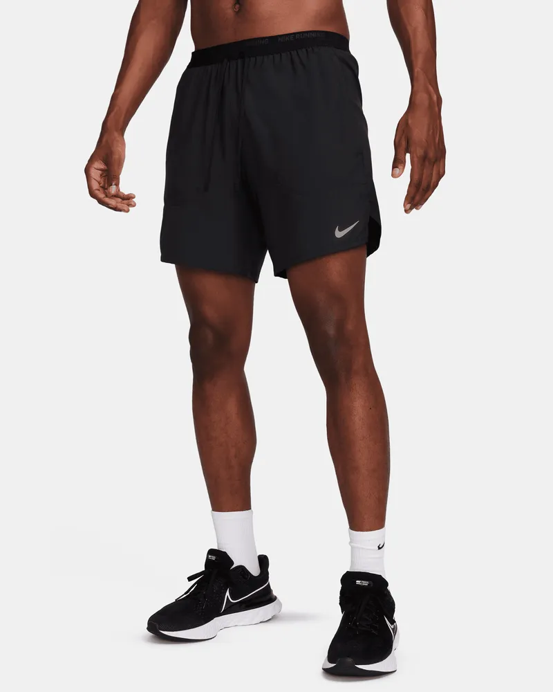 Nike Stride Dri-FIT 2-in-1-Laufshorts für Herren (ca. 18 cm) - Schwarz Schwarz