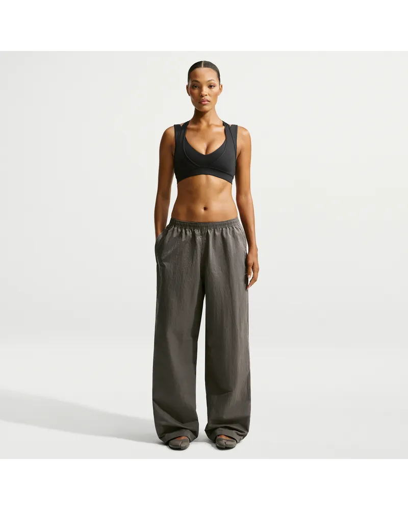 Nike SKIMS Crunchy Nylon Hose mit weitem Bein (Damen) - Schwarz Schwarz