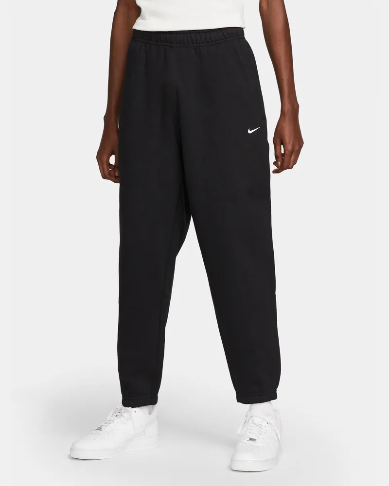 Nike Solo Swoosh Fleece-Hose für Herren - Schwarz Schwarz