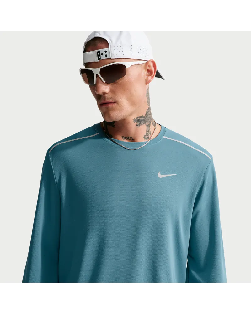 Nike Miler Dri-FIT Langarm-Laufoberteil für Herren - Blau Blau