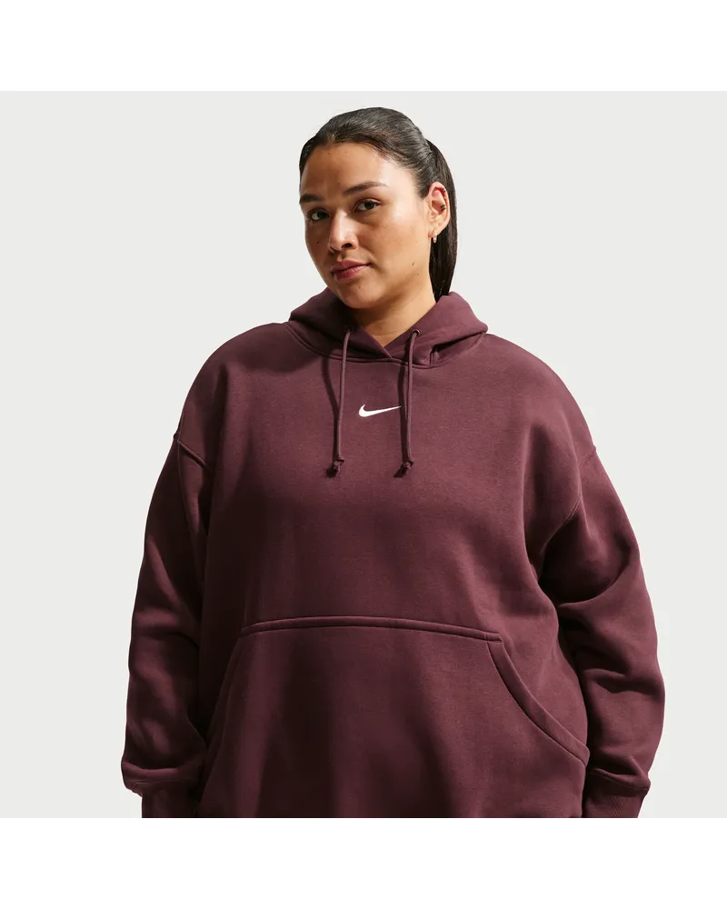Nike Phoenix Fleece Oversize-Hoodie für Damen - Rot Rot