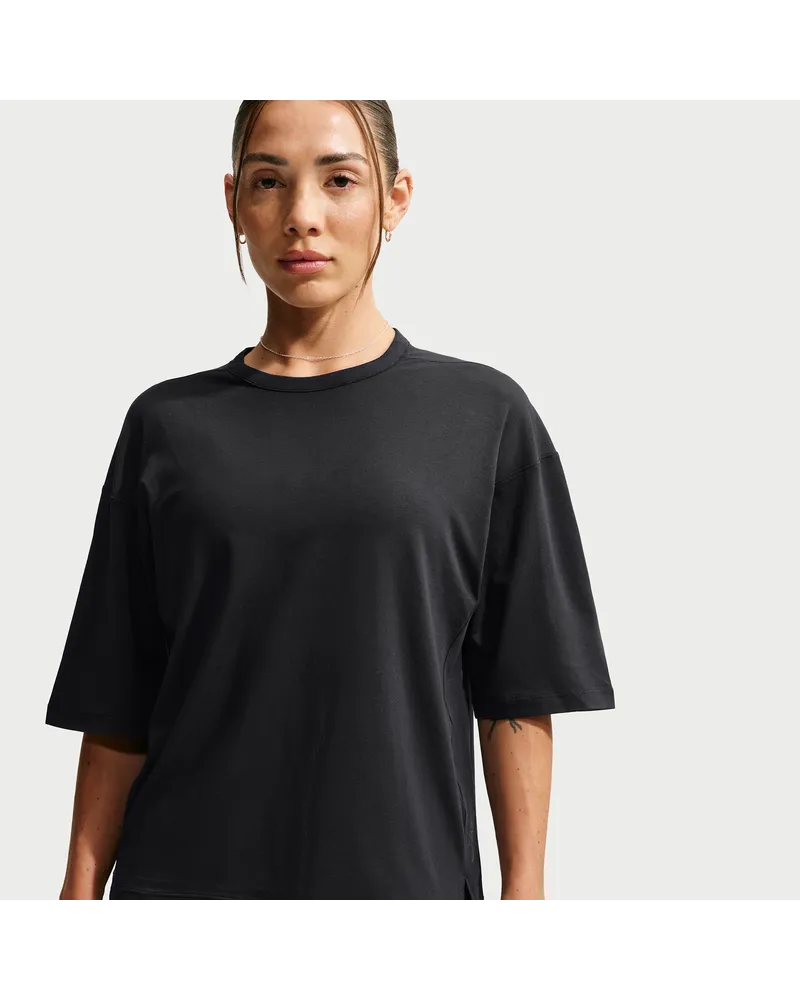 Nike 24.7 ImpossiblySoft Light Dri-FIT-Kurzarmshirt (Damen) - Schwarz Schwarz