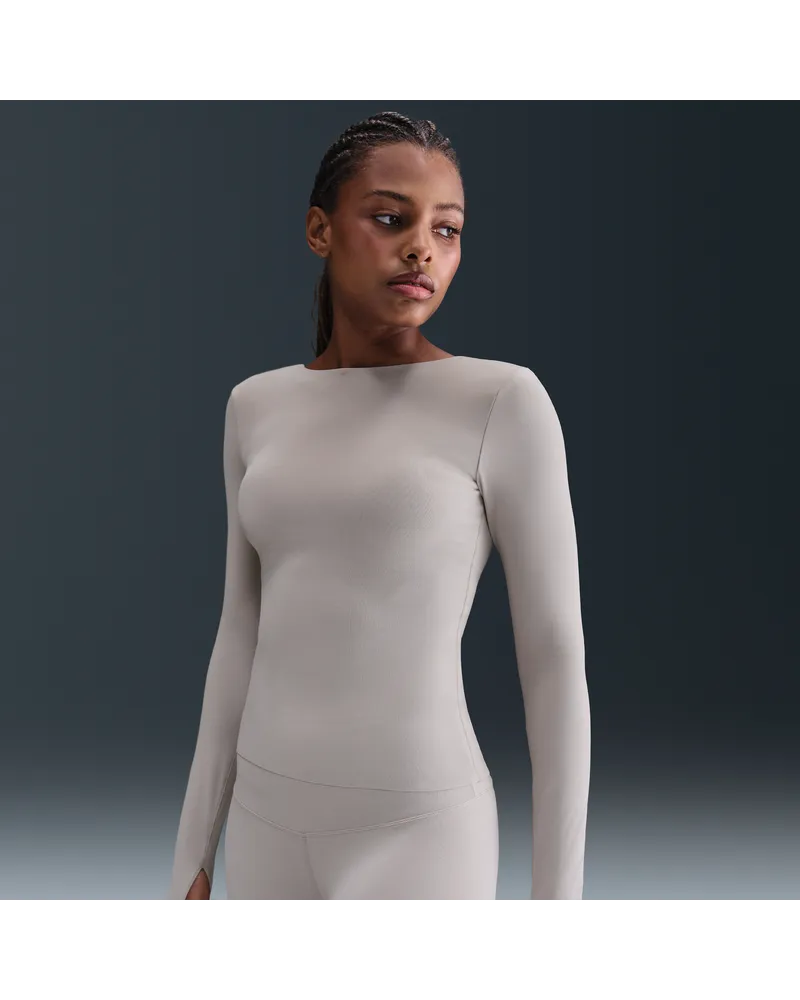 Nike Zenvy Dri-FIT Longsleeve für Damen - Grau Grau