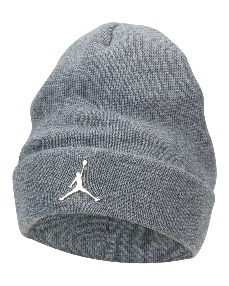 Jordan Beanie mit Bündchen - Grau Grau