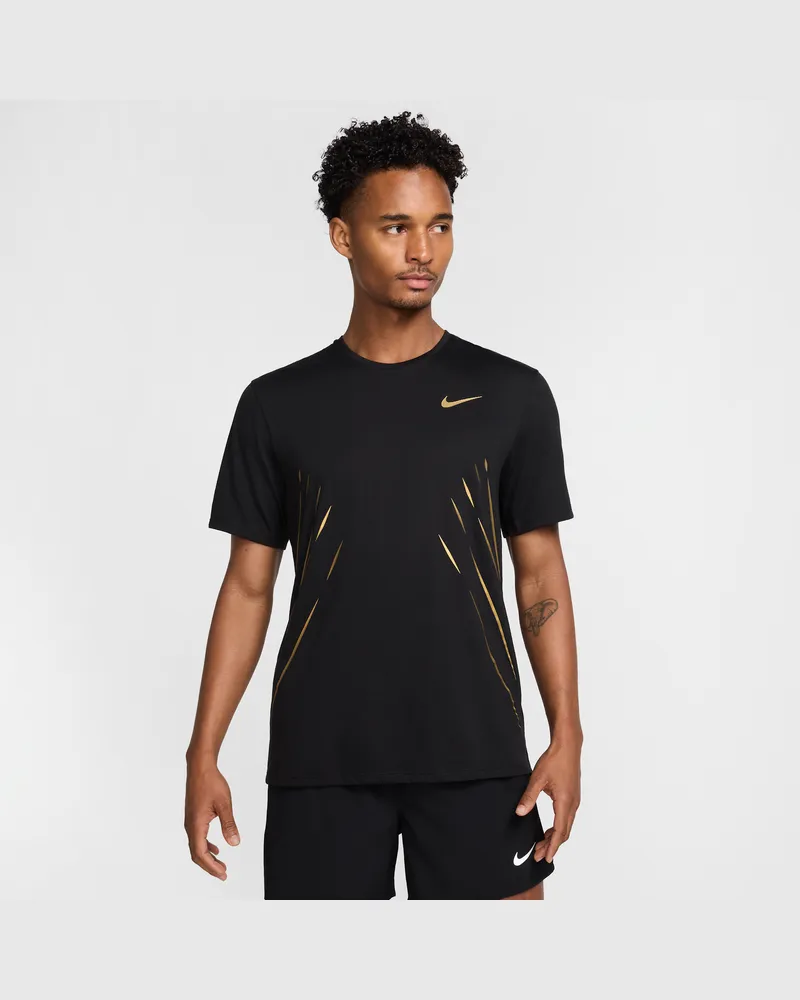 Nike x Jakob Dri-FIT-Kurzarm-Laufoberteil (Herren) - Schwarz Schwarz