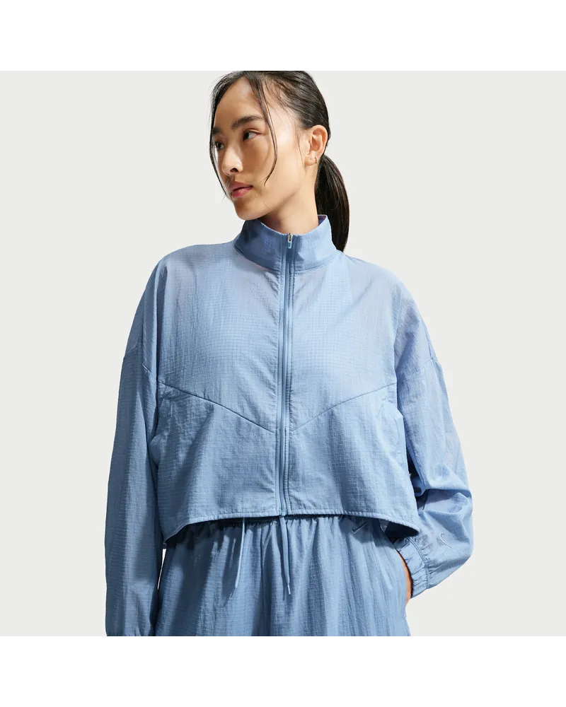 Nike leichte Oversize-Ripstop-Jacke (Damen) - Blau Blau