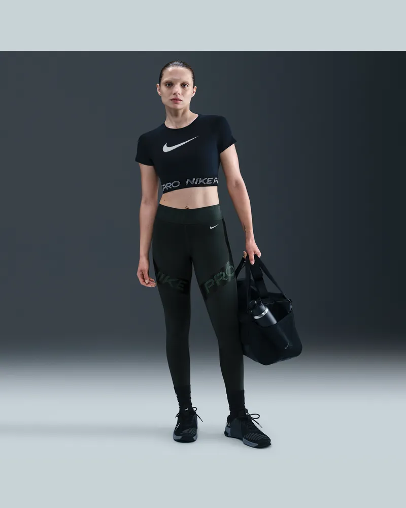Nike Pro Sculpt 7/8-Leggings mit hohem Bund (Damen) - Grün Grün