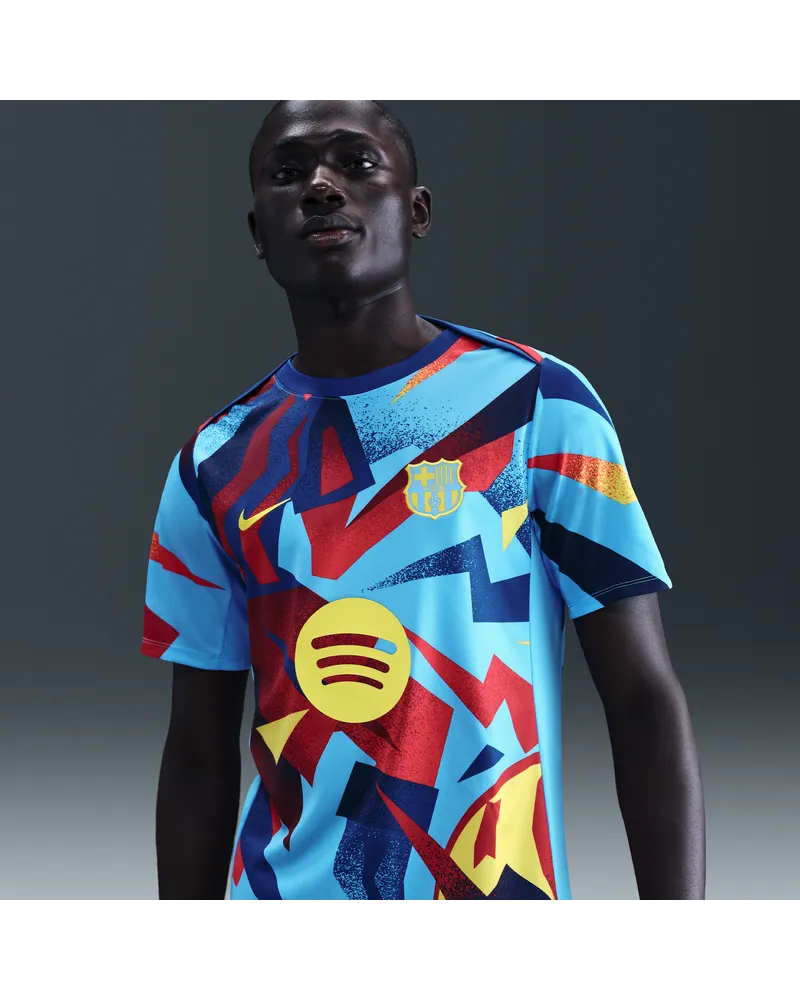 Nike FC Barcelona Academy Pro Fourth  Dri-FIT Pre-Match-Fußballoberteil (Herren) - Blau Blau