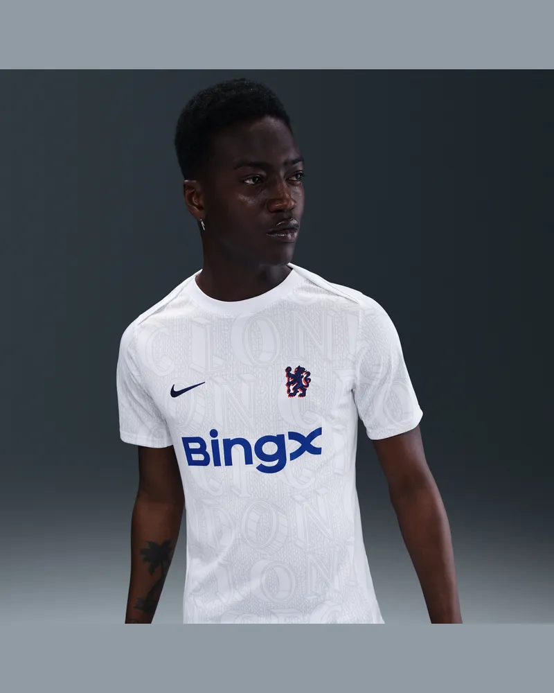 Nike FC Chelsea Academy Pro  Dri-FIT Pre-Match-Fußballoberteil (Herren) - Weiß Weiß