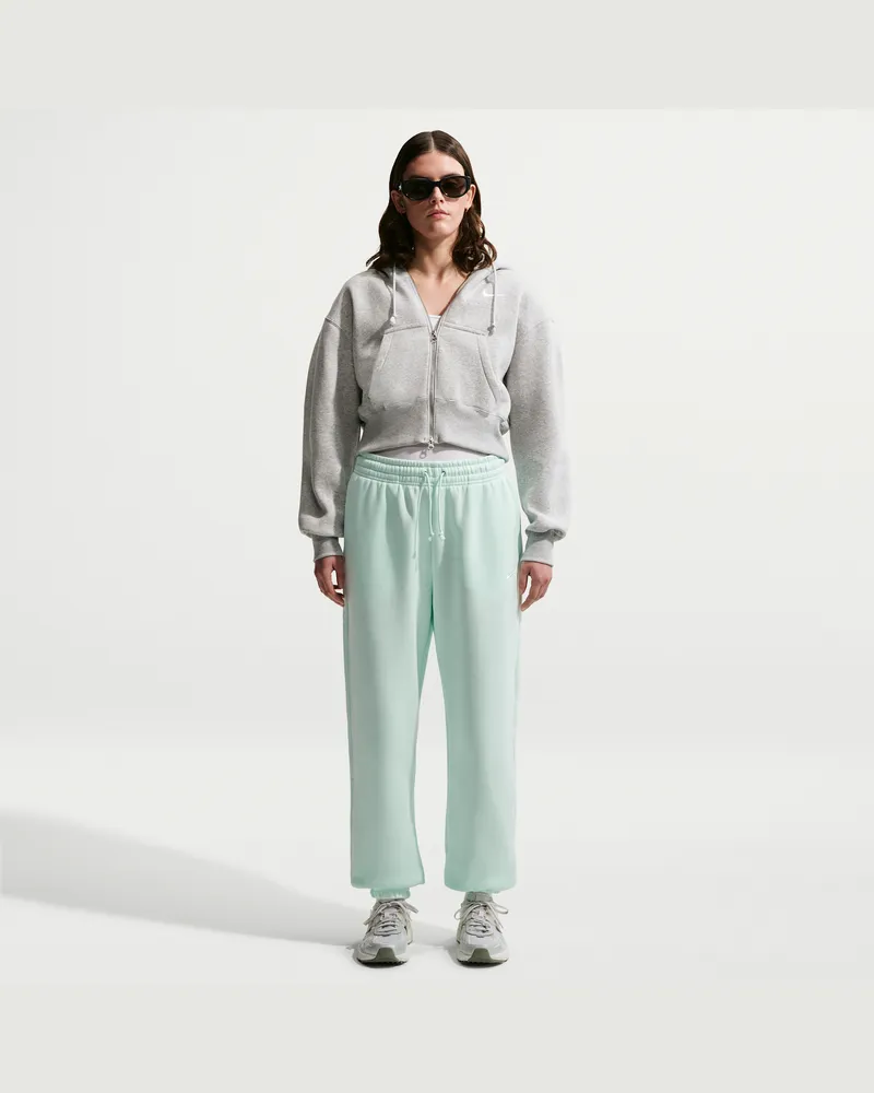 Nike Phoenix Fleece Oversize-Trainingshose mit hohem Taillenbund für Damen - Grün Grün
