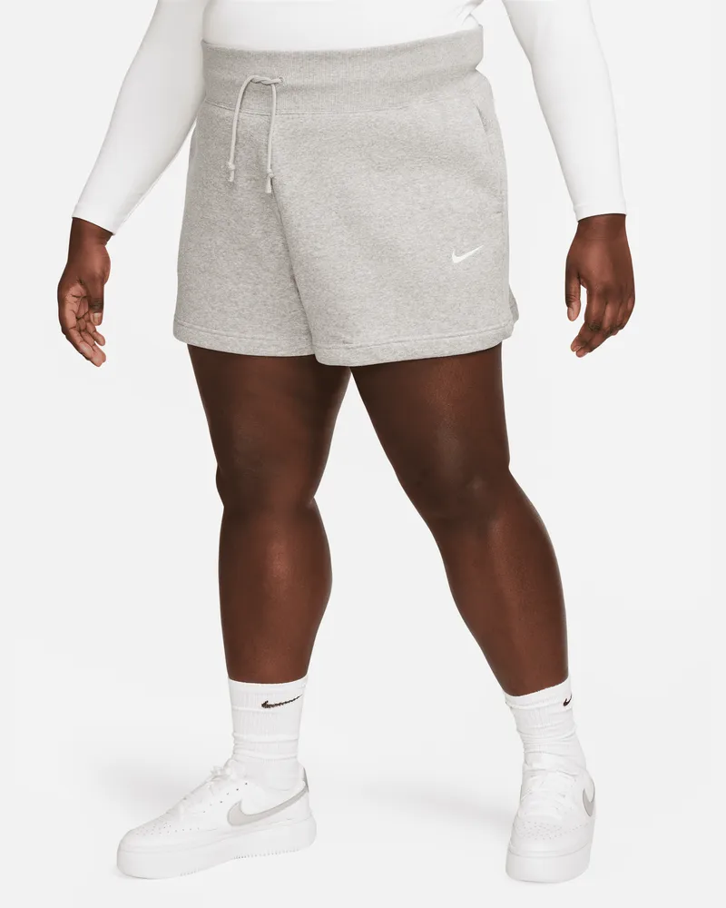 Nike Sportswear Phoenix Fleece-Shorts mit hohem Taillenbund und lockerer Passform für Damen - Grau Grau