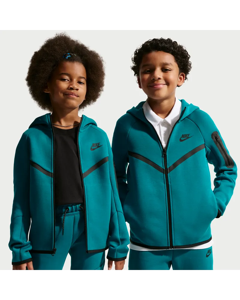 Nike Tech Fleece Hoodie mit durchgehendem Reißverschluss für ältere Kinder - Blau Blau