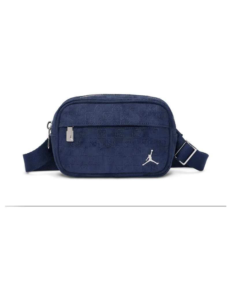 Jordan Monogramm-Kameratasche aus Wildleder (1,5 l) - Blau Blau