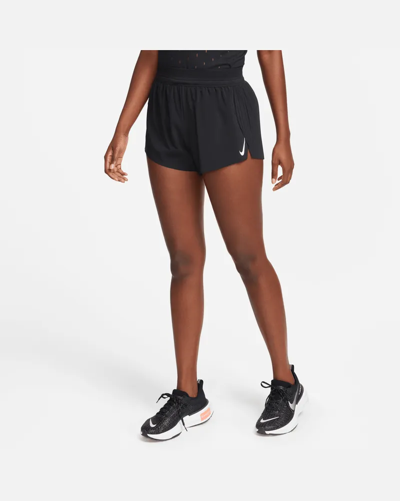 Nike AeroSwift Dri-FIT ADV-Laufshorts mit Slip und mittelhohem Bund für Damen (ca. 7,5 cm) - Schwarz
