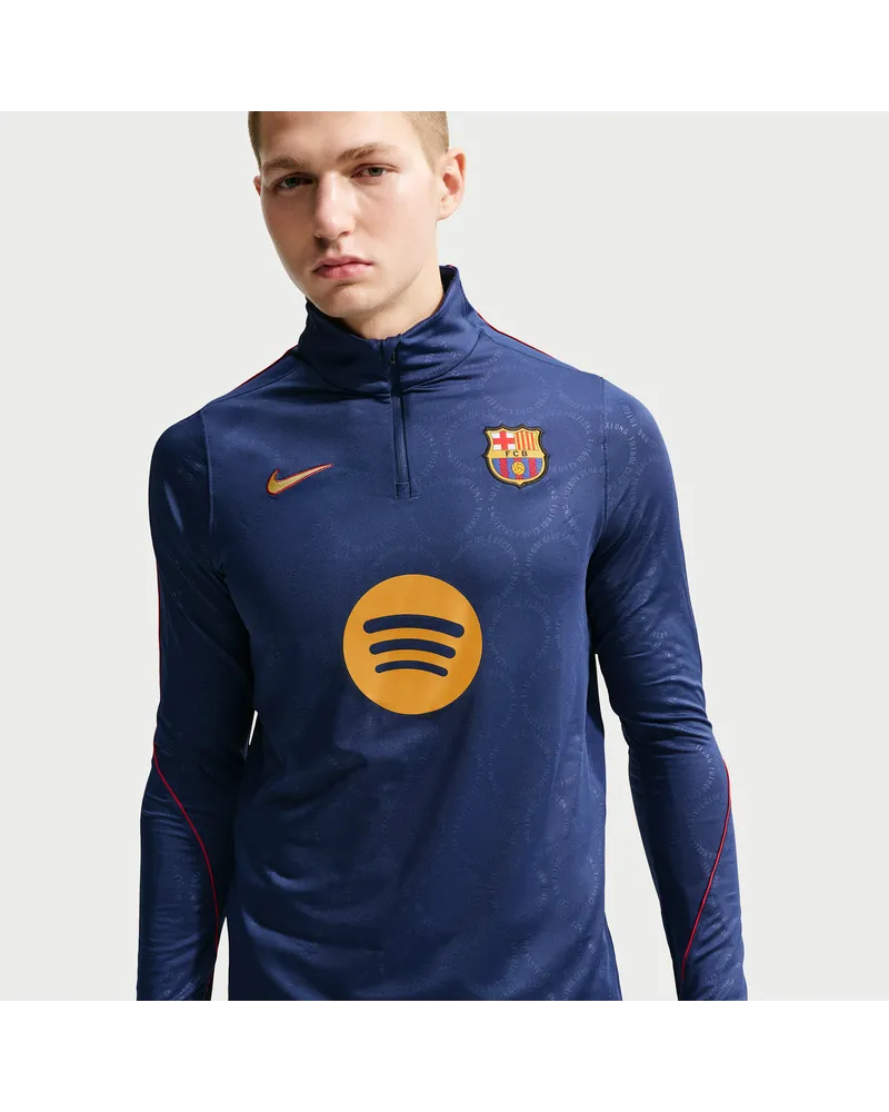 Nike FC Barcelona Strike Third  Dri-FIT Fußball-Drill-Oberteil aus Strickmaterial (Herren) - Blau Blau
