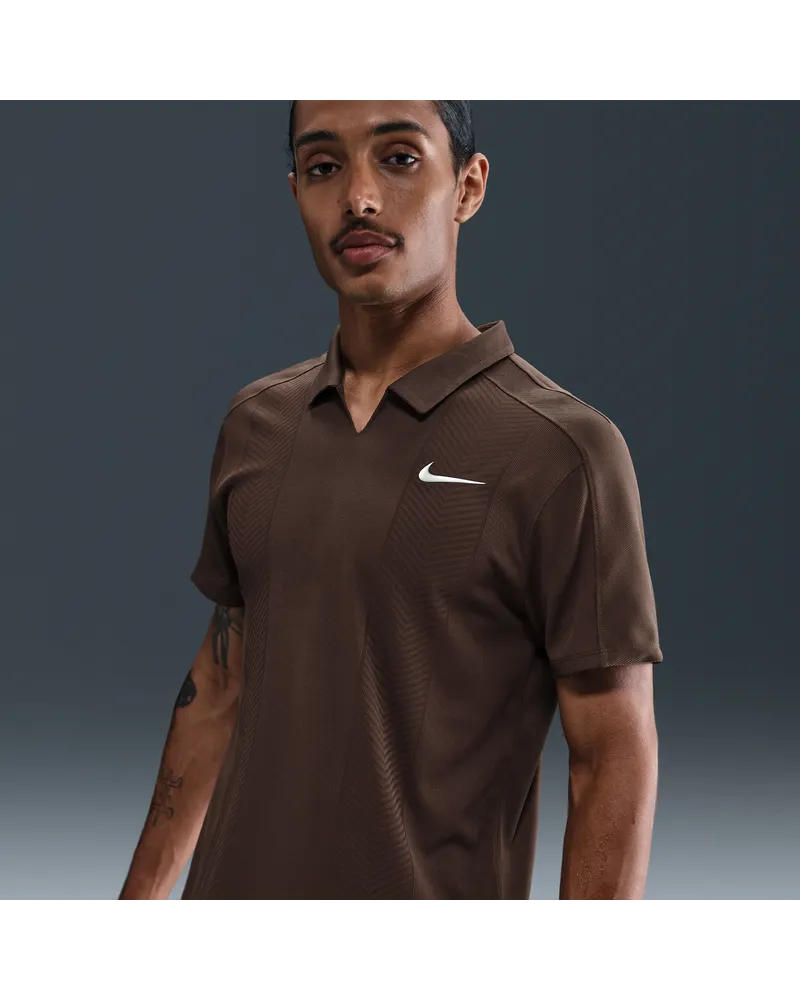 Nike Court Slam Dri-FIT ADV-Tennis-Poloshirt (Herren) - Braun Braun
