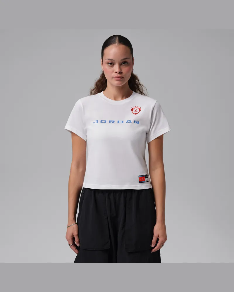 Jordan Brooklyn T-Shirt mit Grafik (Damen) - Weiß Weiß