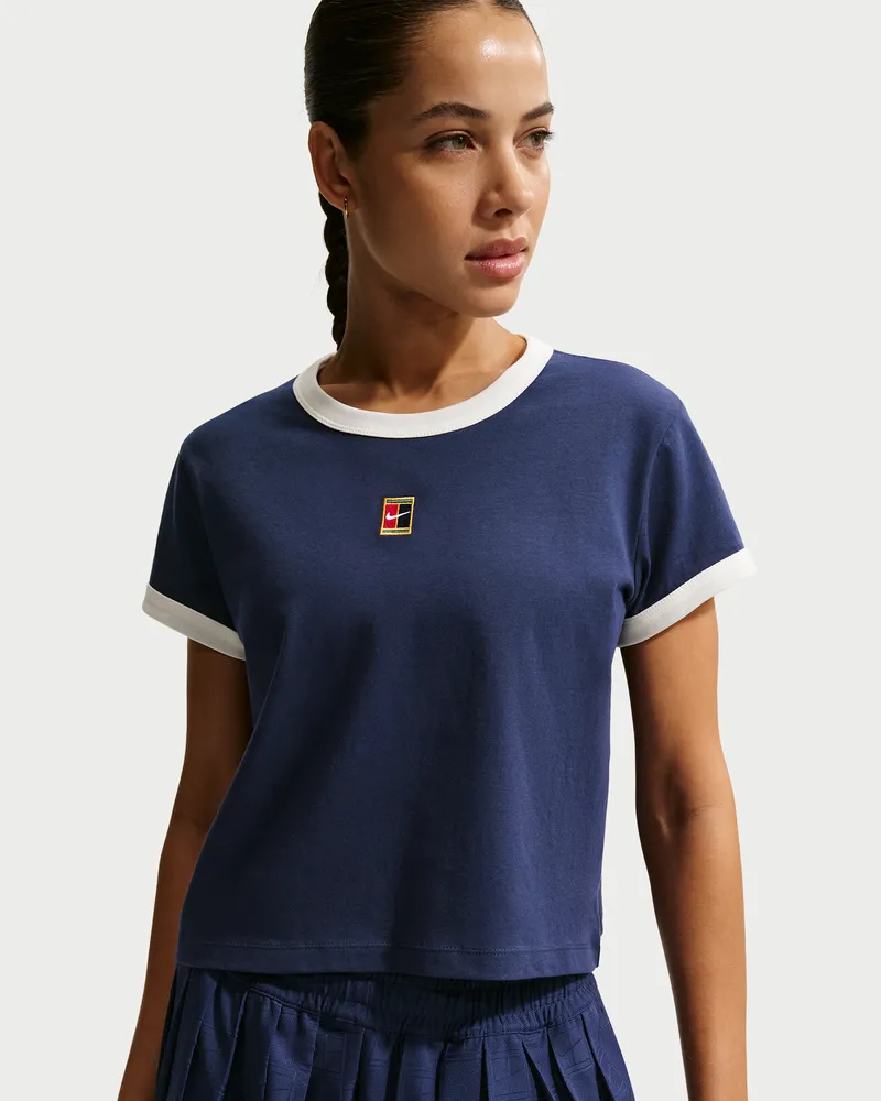 Nike Heritage Tennis Kurzarmshirt (Damen) - Blau Blau