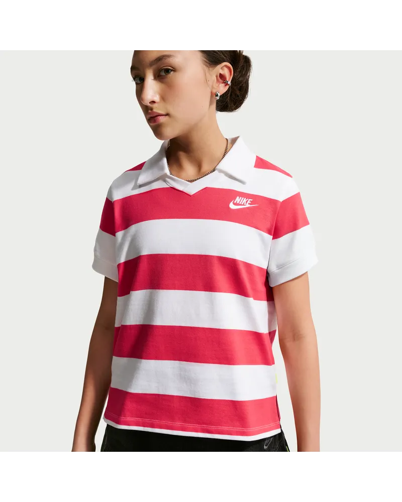 Nike Kurzarm-Poloshirt für ältere Kinder (Mädchen) - Rot Rot