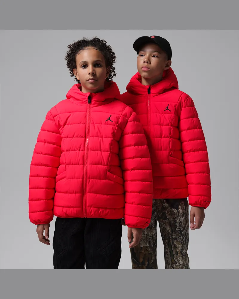 Jordan Active mittelschwere Puffer-Jacke (ältere Kinder) - Rot Rot