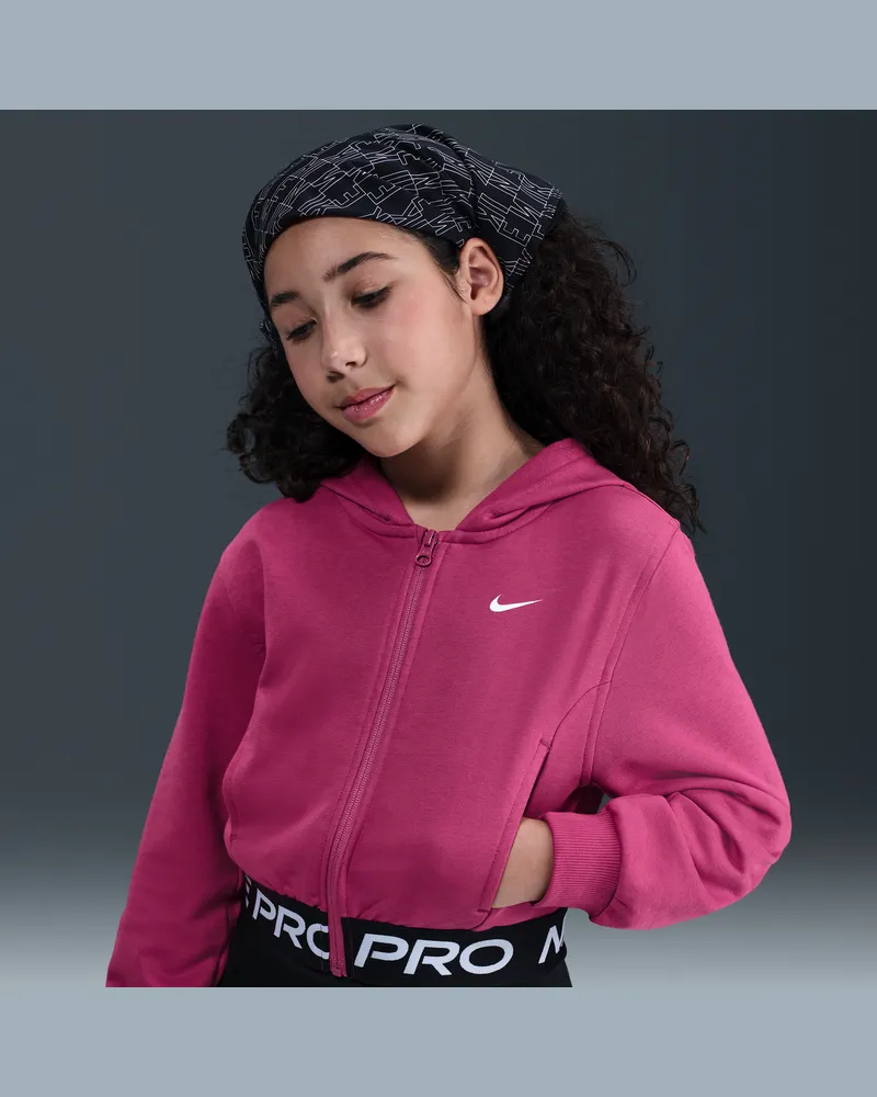 Nike Pro Fleece Dri-FIT-Kapuzenjacke (ältere Kinder) (Mädchen) - Lila Lila
