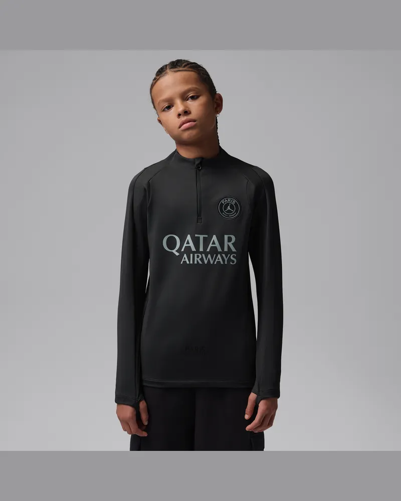 Jordan Paris Saint-Germain Strike Fourth  Dri-FIT-Fußball-Drill-Oberteil für ältere Kinder - Schwarz Schwarz