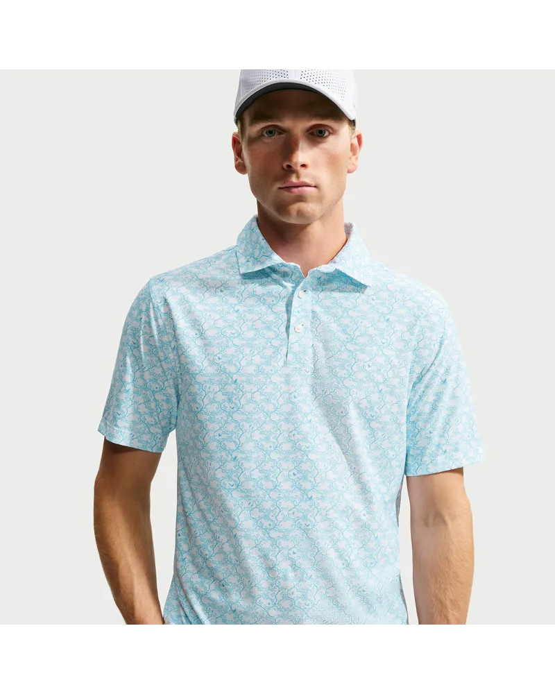 Nike Tailored Performance Golf-Poloshirt mit Mikro-Print (Herren) - Blau Blau