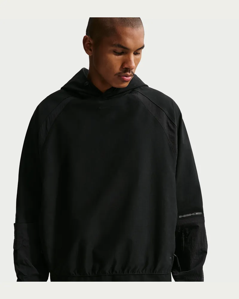 Nike Tech Dri-FIT Shori Strick-Kapuzenpullover (Herren) - Schwarz Schwarz