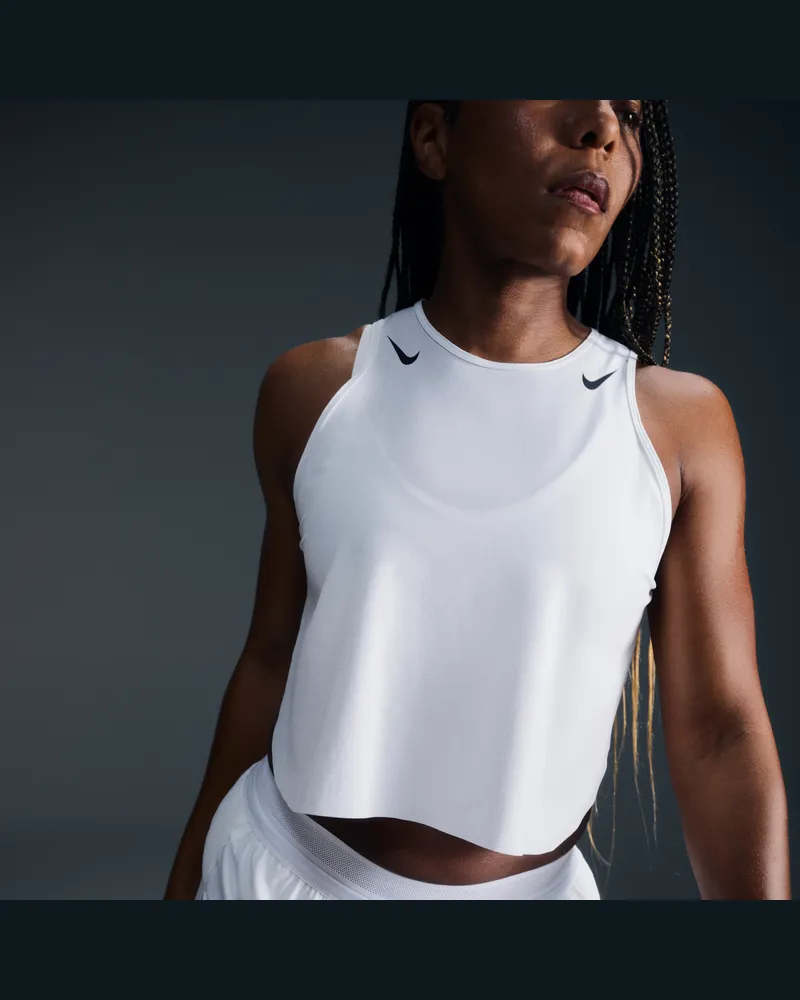 Nike AeroSwift Dri-FIT-ADV-Lauf-Tanktop im Crop-Design für Damen - Weiß Weiß