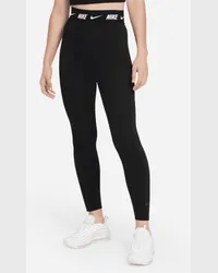 Nike Sportswear Club Damen-Leggings mit hohem Bund - Schwarz Schwarz