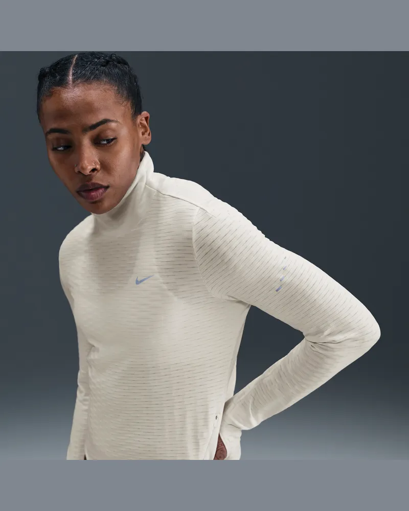 Nike Swift Therma-FIT Laufoberteil mit Rollkragen (Damen) - Weiß Weiß