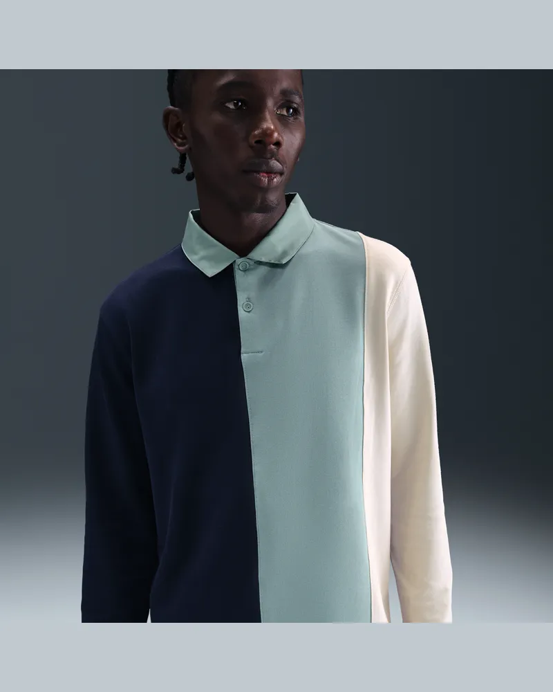 Nike Victory Langarm-Golf-Poloshirt für Herren - Blau Blau