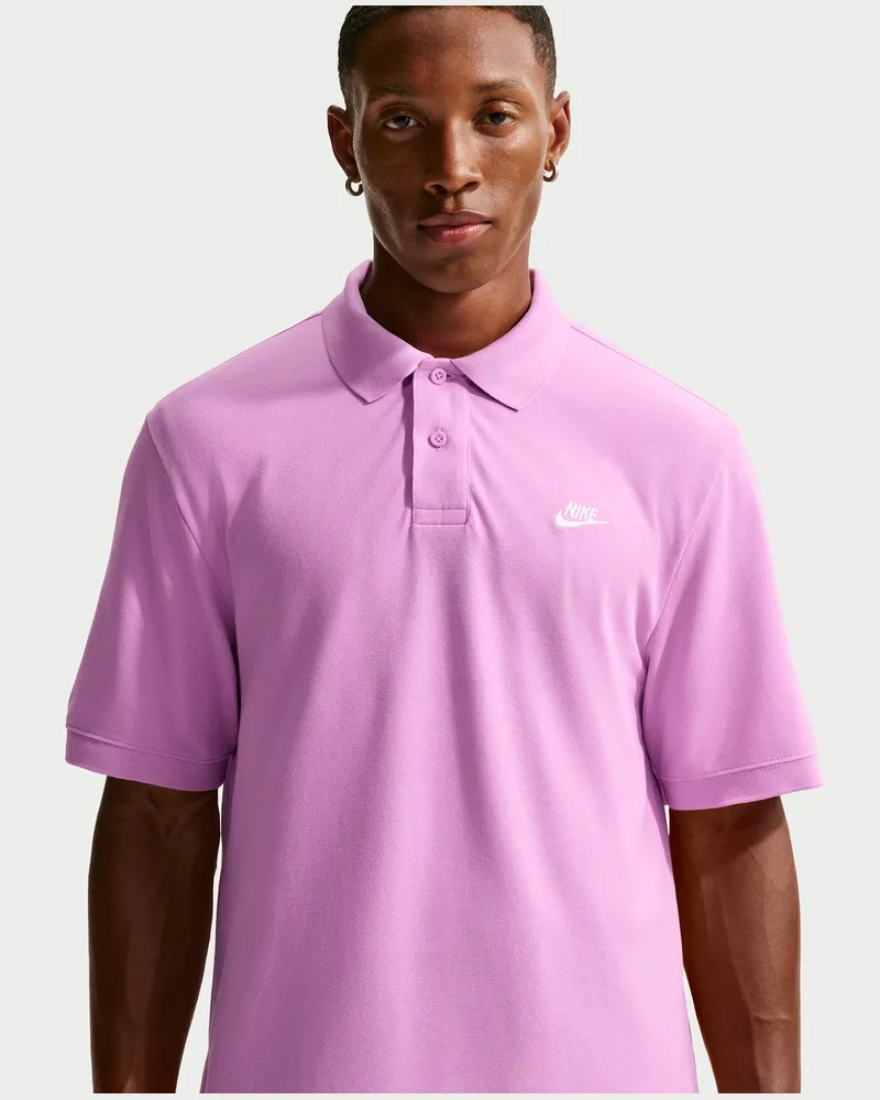 Nike Club Kurzarm-Poloshirt für Herren - Lila Lila