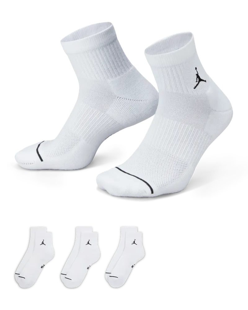 Jordan Knöchelsocken für jeden Tag (3 Paar) - Weiß Weiß